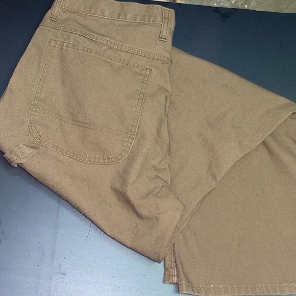 Men’s Relaxed Fit Straight Leg Heavyweight Duck Carpenter Pants, Brown Duck - Picture 7 of 14